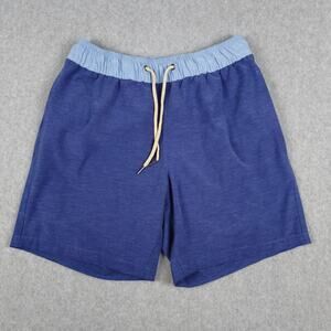 Fair Harbor Swim Shorts Mens Size Small Blue Two Tone Drawstring